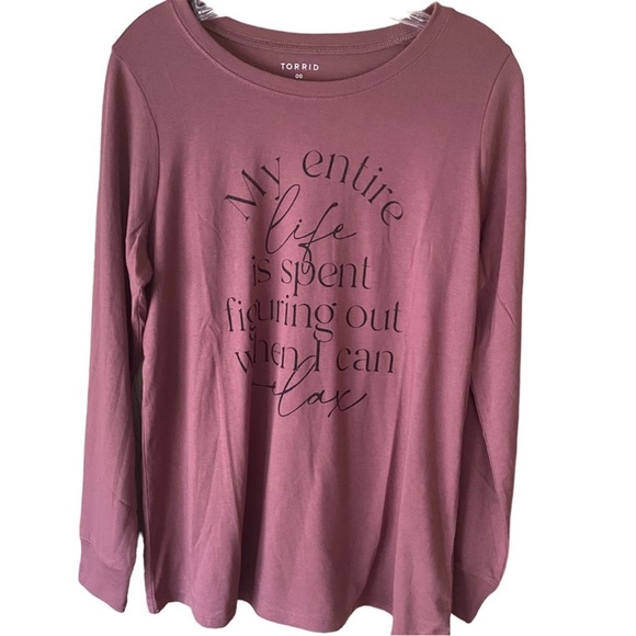 NWT TORRID long sleeve classic fit tee size 10 (m/l) - Picture 2 of 8
